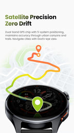 HAYLOU Watch 4S GPS Smartwatch - 1.43" AMOLED, 5-Satellite Positioning, Bluetooth Calling, 120+ Sports Modes, 18-Day Battery, Rotating Crown