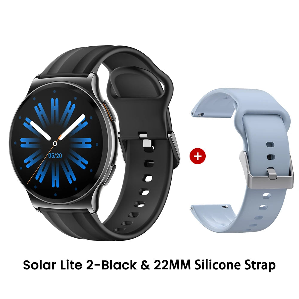 HAYLOU Solar Lite 2 Smartwatch - 1.43" AMOLED 60Hz, Bluetooth 5.4 Calling, 17-Day Battery, 150+ Sports Modes, 24/7 Health Monitor