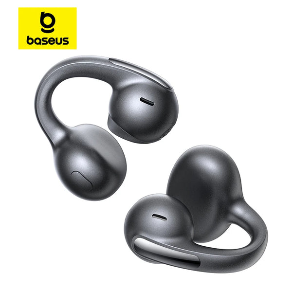 Baseus Bowie MC1 Pro Open-Ear Clip Earbuds - Bluetooth Wireless Earphones, Hi-Res Audio, 4-Mic ENC Calls, 40H Playtime, IP67 Waterproof, Ultra-Light Comfort Fit
