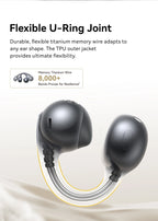 Baseus Bowie MC1 Pro Open-Ear Clip Earbuds - Bluetooth Wireless Earphones, Hi-Res Audio, 4-Mic ENC Calls, 40H Playtime, IP67 Waterproof, Ultra-Light Comfort Fit