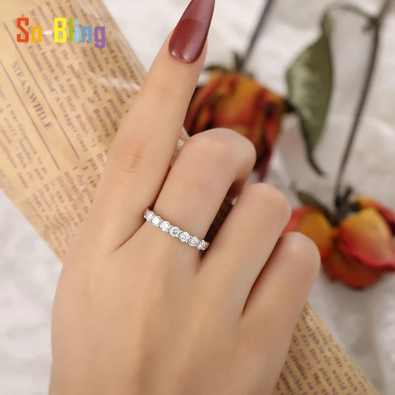 So-Bling S925 Sterling Silver Cocktail Ring For Women, Elegant Fine Cubic Zirconia Ring for Engagement Wedding Party