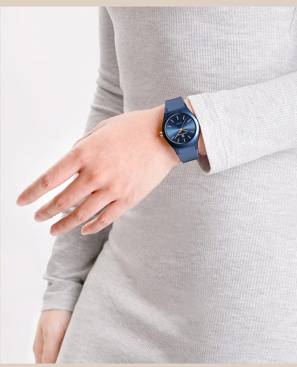 NAVIFORCE Women's Fashion Watch 2025 - Quartz Watch with Silicone Strap, Water Resistant, Simple Casual Ladies Wristwatch