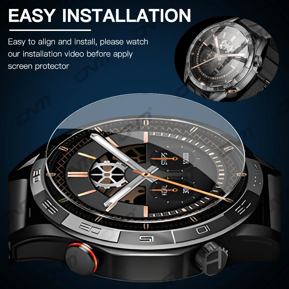 ONM 9H Premium Tempered Glass Screen Protector for Haylou Solar 5 Smartwatch - HD Clear, Anti-Fingerprint, 2.5D Rounded Edge