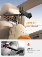 Joyroom Car Headrest Tablet Holder - Adjustable 3-in-1 Backseat Mount for iPad, Phones & Tablets 4.7"-12.9", Foldable & Stable