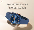 NAVIFORCE Women's Fashion Watch 2025 - Quartz Watch with Silicone Strap, Water Resistant, Simple Casual Ladies Wristwatch