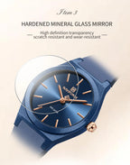 NAVIFORCE Women's Fashion Watch 2025 - Quartz Watch with Silicone Strap, Water Resistant, Simple Casual Ladies Wristwatch
