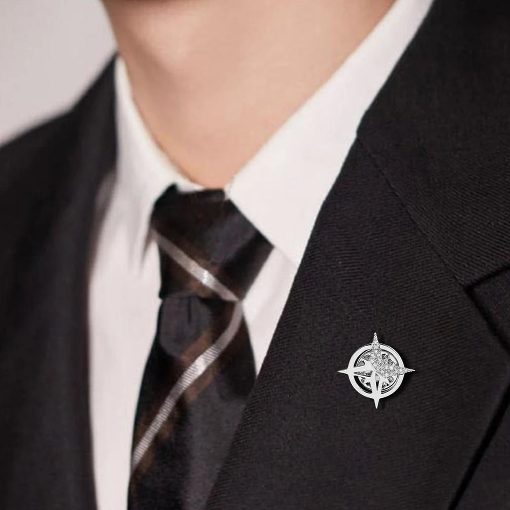 TOMI Luxury Men's Watch Gift Set - Rose Gold Case & Stainless Steel Bracelet, Business Quartz Watch with Complete Calendar, Ring & Brooch