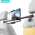 Joyroom Car Tablet Holder with Extension Arm - Adjustable Headrest Mount for Back Seat, Fits iPad Pro 13", Galaxy Tab, 4.7-13" Devices