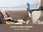 Joyroom Car Headrest Tablet Holder - Adjustable 3-in-1 Backseat Mount for iPad, Phones & Tablets 4.7"-12.9", Foldable & Stable