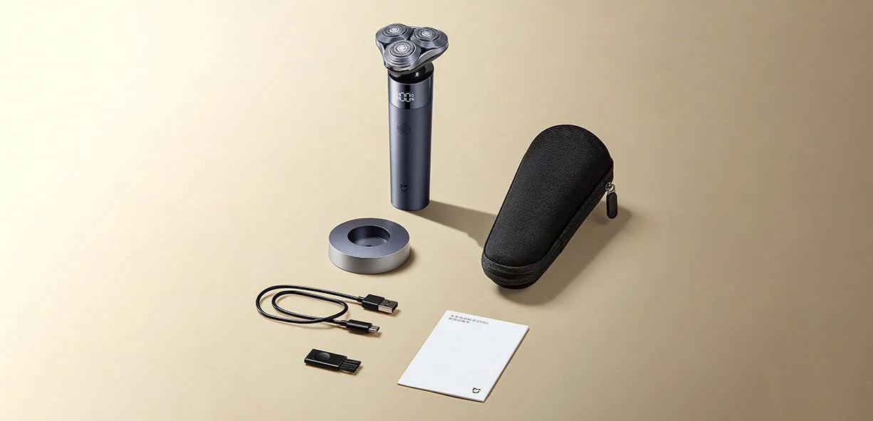 Xiaomi Mijia S302 Electric Shaver - 360° Floating Head, IPX7 Waterproof, 90min Shaving, Smart Digital Display, Wet & Dry Men's Beard Trimmer