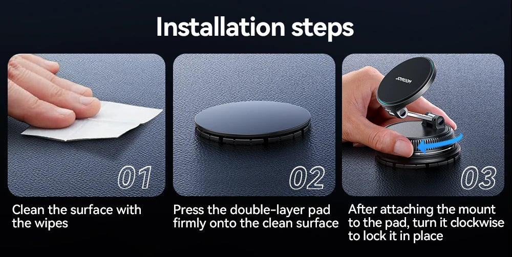 Joyroom MagSafe Car Phone Holder - 15W Fast Wireless Charger, Magnetic Vacuum Suction Mount for iPhone 15/14/13/12 Series