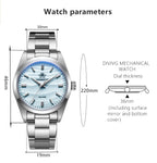 ADDIESDIVE AD2030 Men's Quartz Watch - 36mm 316L Stainless Steel, 100M Waterproof, Sand Dial, AR Coated Dome Glass, Dive-Style Watch