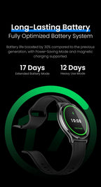 HAYLOU Solar Lite 2 Smartwatch - 1.43" AMOLED 60Hz, Bluetooth 5.4 Calling, 17-Day Battery, 150+ Sports Modes, 24/7 Health Monitor