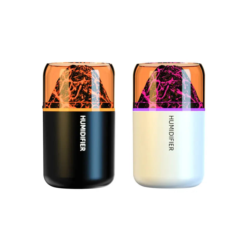 Volcanic Rock LED Mood Lamp with Humidifier & Aromatherapy Diffuser - USB-Powered for Bedroom, Car, Desk | Relaxing Color Changing Night Light Gift