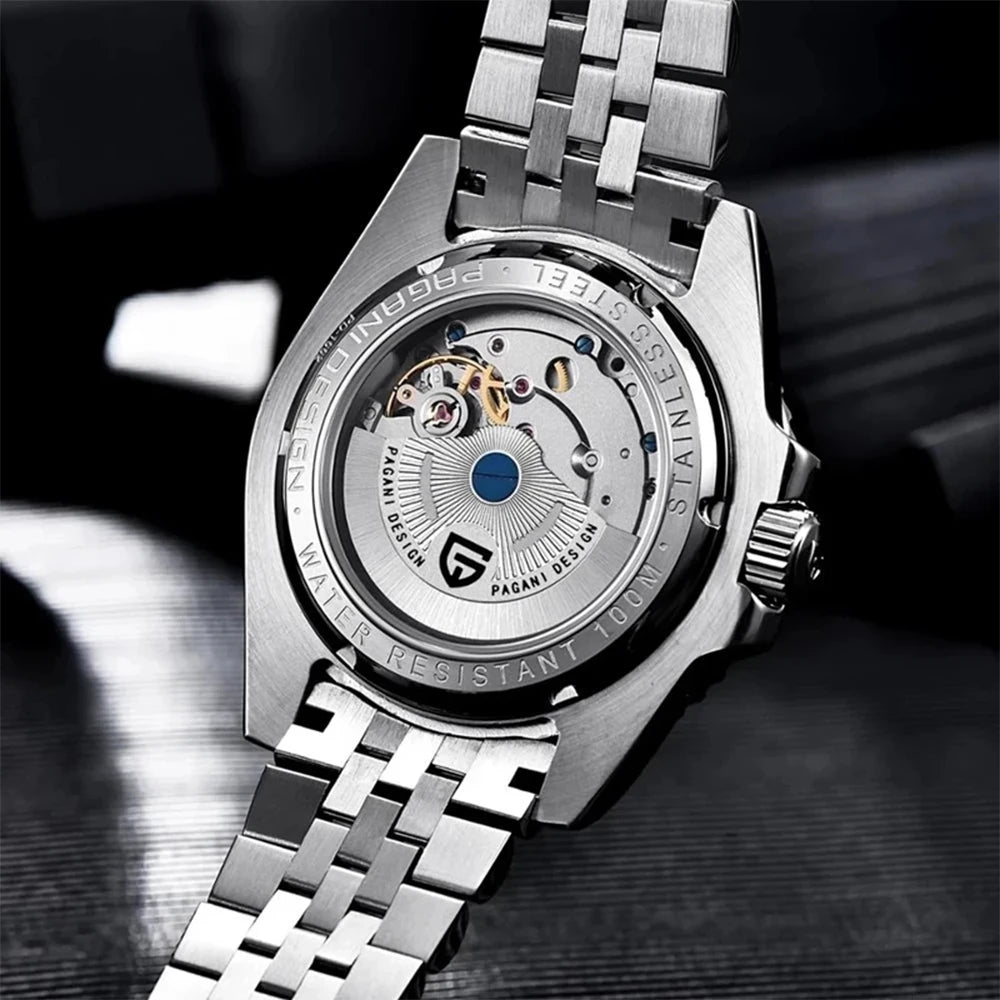 Pagani Design PD-1662 GMT Automatic Watch - 40mm Men's Luxury Watch with Ceramic Bezel, Sapphire Crystal, 200M Water Resistant