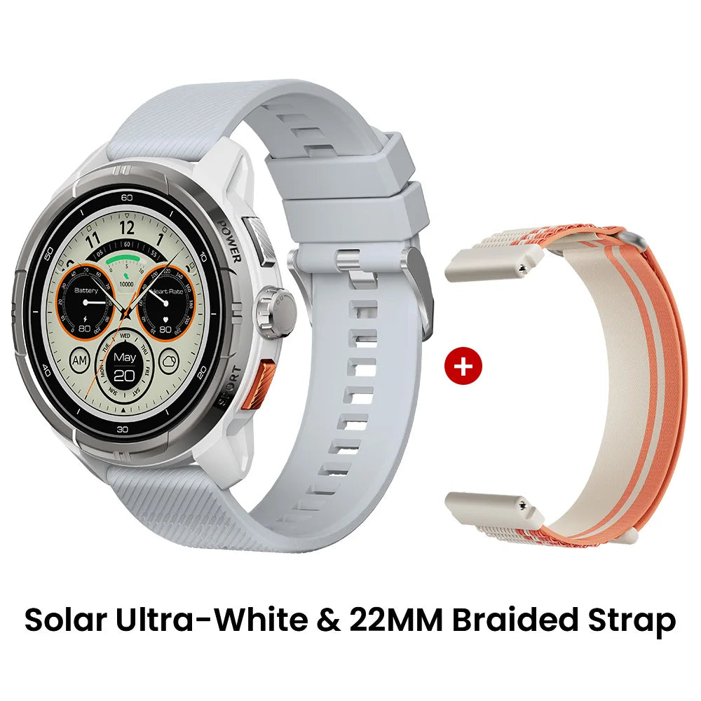 HAYLOU Solar Ultra GPS Smartwatch - 1.6" AMOLED, Built-in GPS, 5ATM Waterproof, Bluetooth Calling, 170+ Sports Modes, 22-Day Battery
