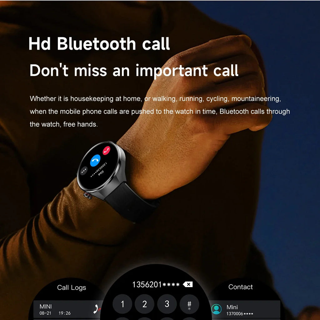 GUHUAVMI 1.75" AMOLED Smartwatch with GPS & Bluetooth Calling - IP68 Waterproof, 100+ Sports Modes, Heart Rate/SpO2 Monitor, 7-Day Battery