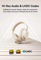 Baseus Bowie H1s Wireless Headphones - Bluetooth 5.4 with 46dB Hybrid ANC, 120H Playtime, Hi-Res Spatial Audio, 0.06s Low Latency, Foldable Over-Ear Headset