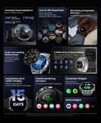 HAYLOU Solar 5 Smart Watch with Bluetooth Calling - 1.58" AMOLED 60Hz Display, 40-Day Battery, 100+ Sports Modes, 24/7 Health Monitor, IP68 Waterproof