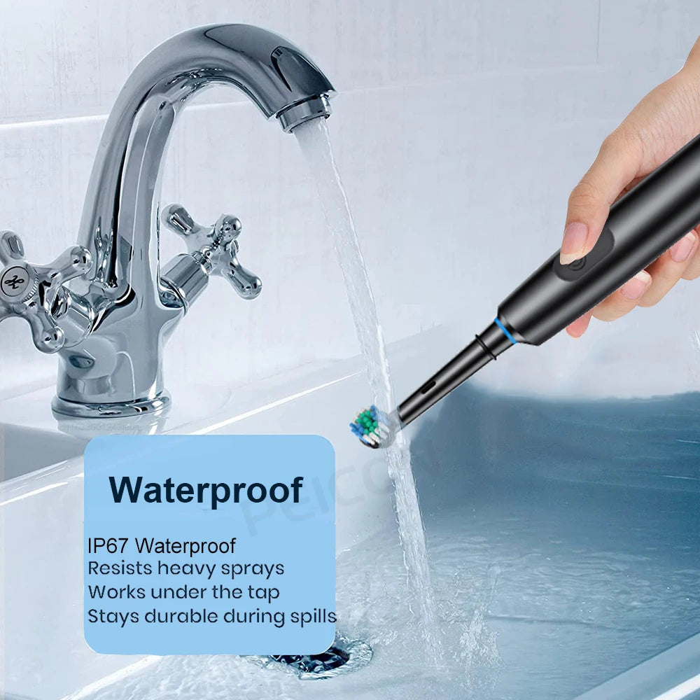 PeiKein Rechargeable Electric Toothbrush for Adults - 5 Mode Rotary Toothbrush with 8 Replacement Brush Heads, 30-Day Battery Life, IP67 Waterproof, 2-Minute Smart Timer