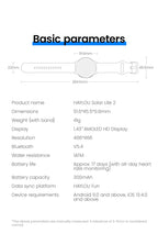 HAYLOU Solar Lite 2 Smartwatch - 1.43" AMOLED 60Hz, Bluetooth 5.4 Calling, 17-Day Battery, 150+ Sports Modes, 24/7 Health Monitor