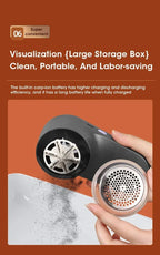 Rechargeable Electric Fabric Shaver & Lint Remover - Portable Clothing Fuzz Remover with LED Display, Cordless Lint Shaver for Sweaters, Couches & More