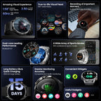 HAYLOU Solar 5 Smart Watch with Bluetooth Calling - 1.58" AMOLED 60Hz Display, 40-Day Battery, 100+ Sports Modes, 24/7 Health Monitor, IP68 Waterproof