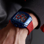 NAVIFORCE 8070 Men's Chronograph Watch - Waterproof Sport Watch with Luminous Hands, Silicone Strap, Calendar, Luxury Fashion Wristwatch