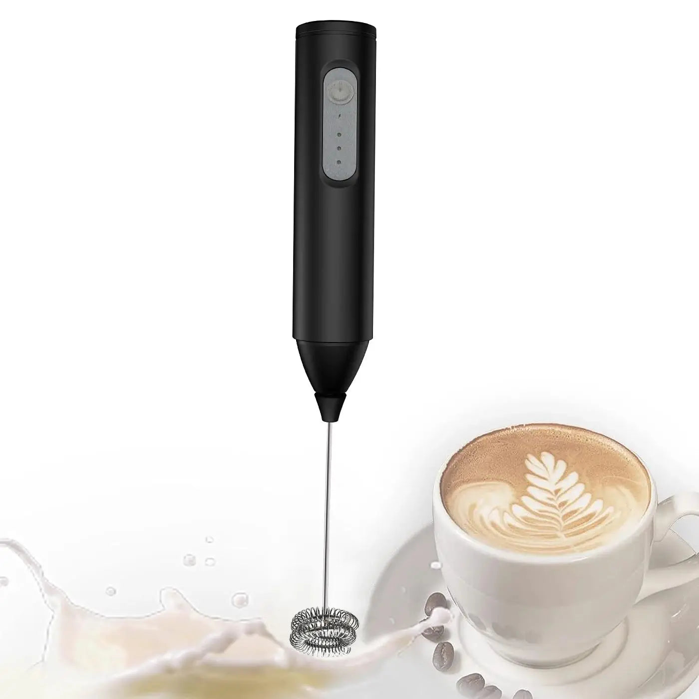 JIZHOU USB Rechargeable Milk Frother - Handheld Electric Frother with 3 Speeds, 11000 RPM, Mini Foam Maker for Coffee, Latte, Matcha & Eggs