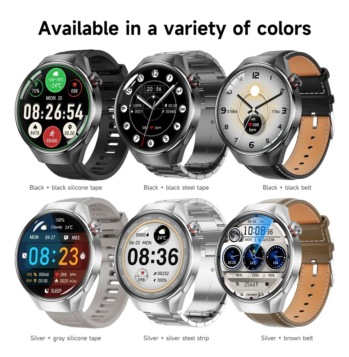 GUHUAVMI 1.75" AMOLED Smartwatch with GPS & Bluetooth Calling - IP68 Waterproof, 100+ Sports Modes, Heart Rate/SpO2 Monitor, 7-Day Battery