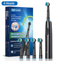 PeiKein Rechargeable Electric Toothbrush for Adults - 5 Mode Rotary Toothbrush with 8 Replacement Brush Heads, 30-Day Battery Life, IP67 Waterproof, 2-Minute Smart Timer
