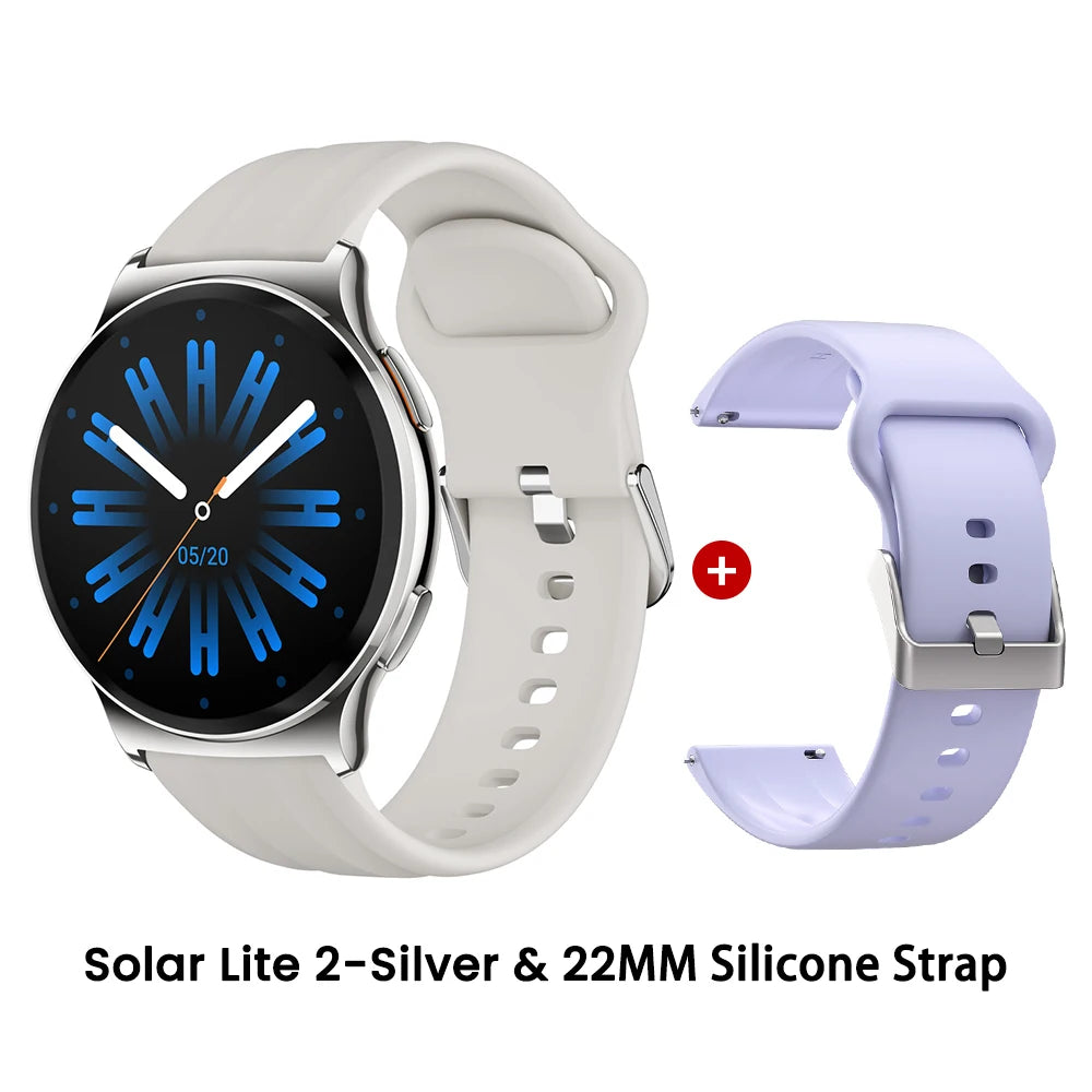 HAYLOU Solar Lite 2 Smartwatch - 1.43" AMOLED 60Hz, Bluetooth 5.4 Calling, 17-Day Battery, 150+ Sports Modes, 24/7 Health Monitor