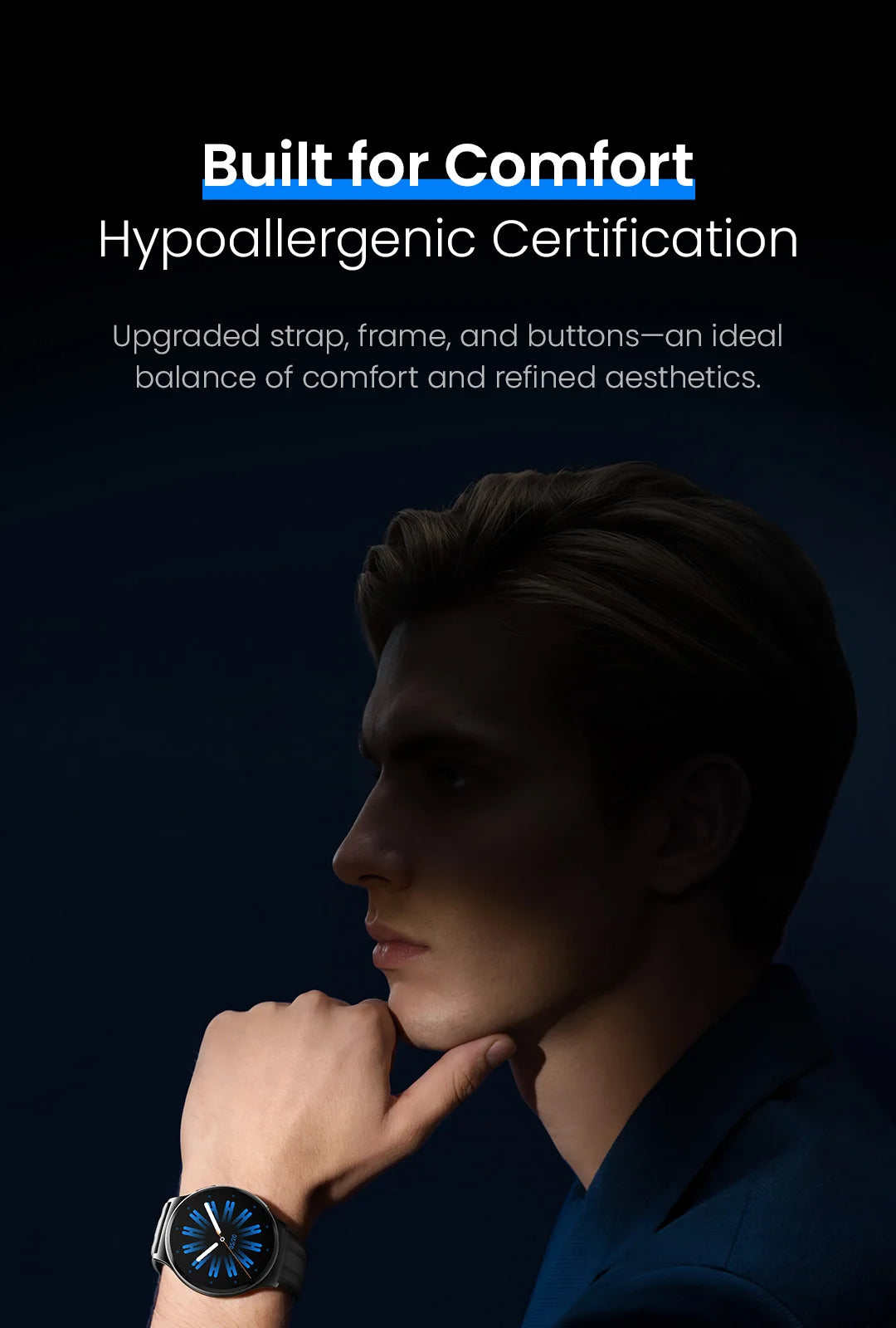 HAYLOU Solar Lite 2 Smartwatch - 1.43" AMOLED 60Hz, Bluetooth 5.4 Calling, 17-Day Battery, 150+ Sports Modes, 24/7 Health Monitor