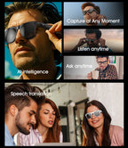 XMSJ 4K AI Smart Glasses - Bluetooth Calling, Voice Assistant, Photochromic Lenses, HD Camera, Music Player & Real-Time Translation