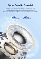 Baseus Bowie H1s Wireless Headphones - Bluetooth 5.4 with 46dB Hybrid ANC, 120H Playtime, Hi-Res Spatial Audio, 0.06s Low Latency, Foldable Over-Ear Headset