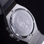 Hruodland F022 Retro Chronograph Watch for Men - Sapphire Crystal Glass, Stainless Steel, Blue Sunray Dial, Japanese Quartz Movement