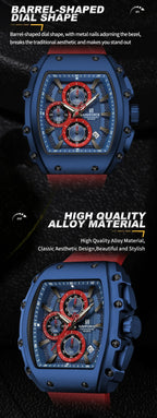 NAVIFORCE 8070 Men's Chronograph Watch - Waterproof Sport Watch with Luminous Hands, Silicone Strap, Calendar, Luxury Fashion Wristwatch