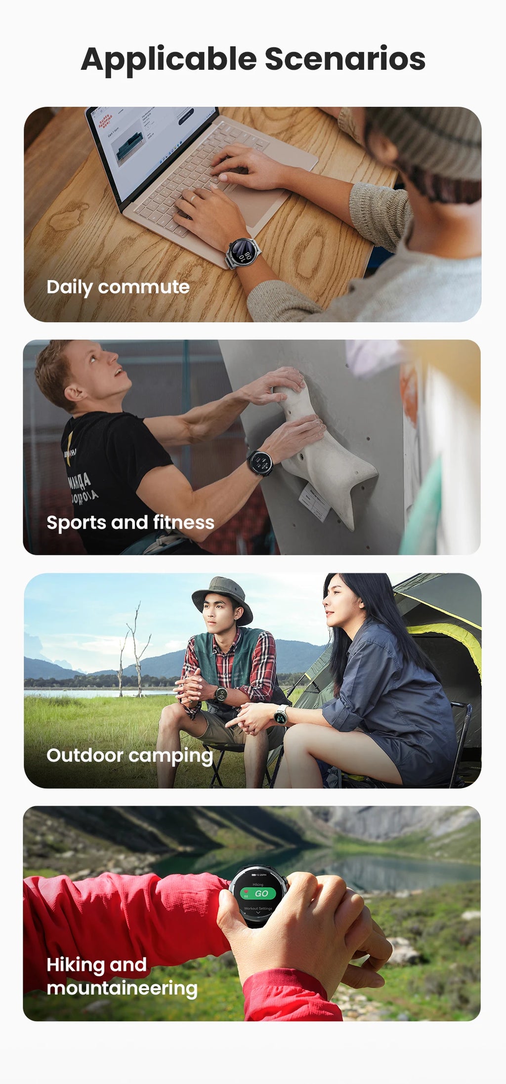 HAYLOU Solar Neo Smart Watch - Bluetooth Calling, 30-Day Battery, IP68 Waterproof, 127 Sports Modes, 24/7 Health Monitor, 1.53" HD Display