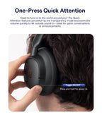 Baseus Bowie H1s Wireless Headphones - Bluetooth 5.4 with 46dB Hybrid ANC, 120H Playtime, Hi-Res Spatial Audio, 0.06s Low Latency, Foldable Over-Ear Headset