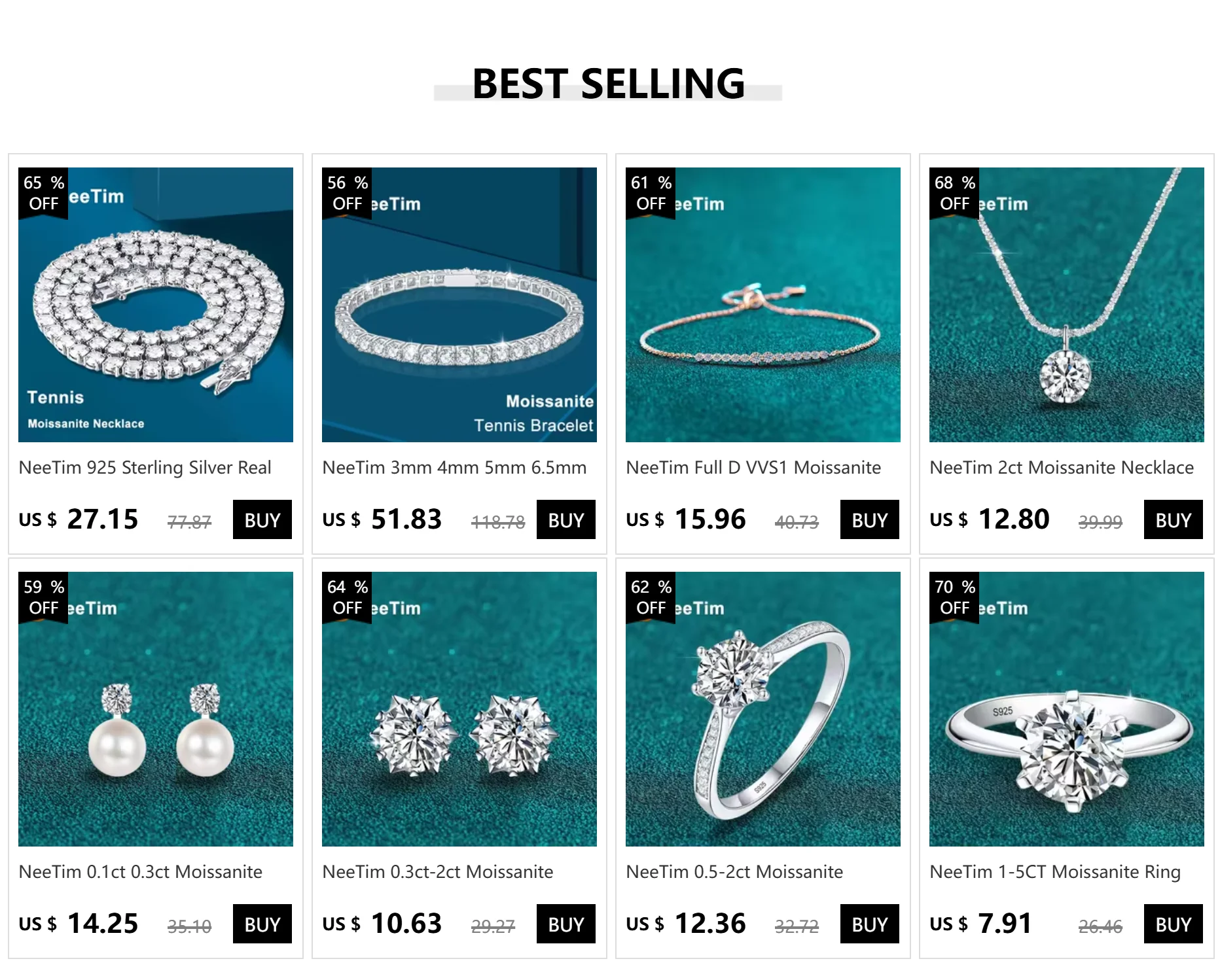 NeeTim 10mm 4ct D Color VVS1 Moissanite Pendant Necklace for Women, 925 Sterling Silver Lab Diamond with Gold Plated Wedding Party Jewelry