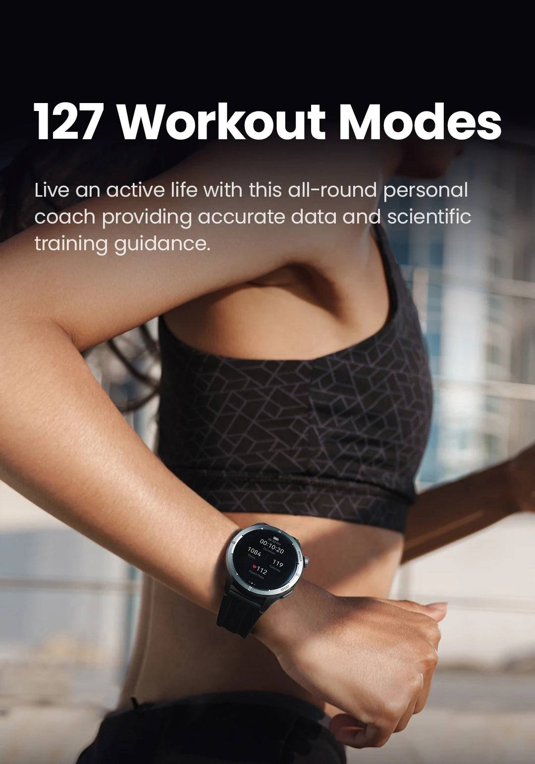 HAYLOU Solar Neo Smart Watch - Bluetooth Calling, 30-Day Battery, IP68 Waterproof, 127 Sports Modes, 24/7 Health Monitor, 1.53" HD Display