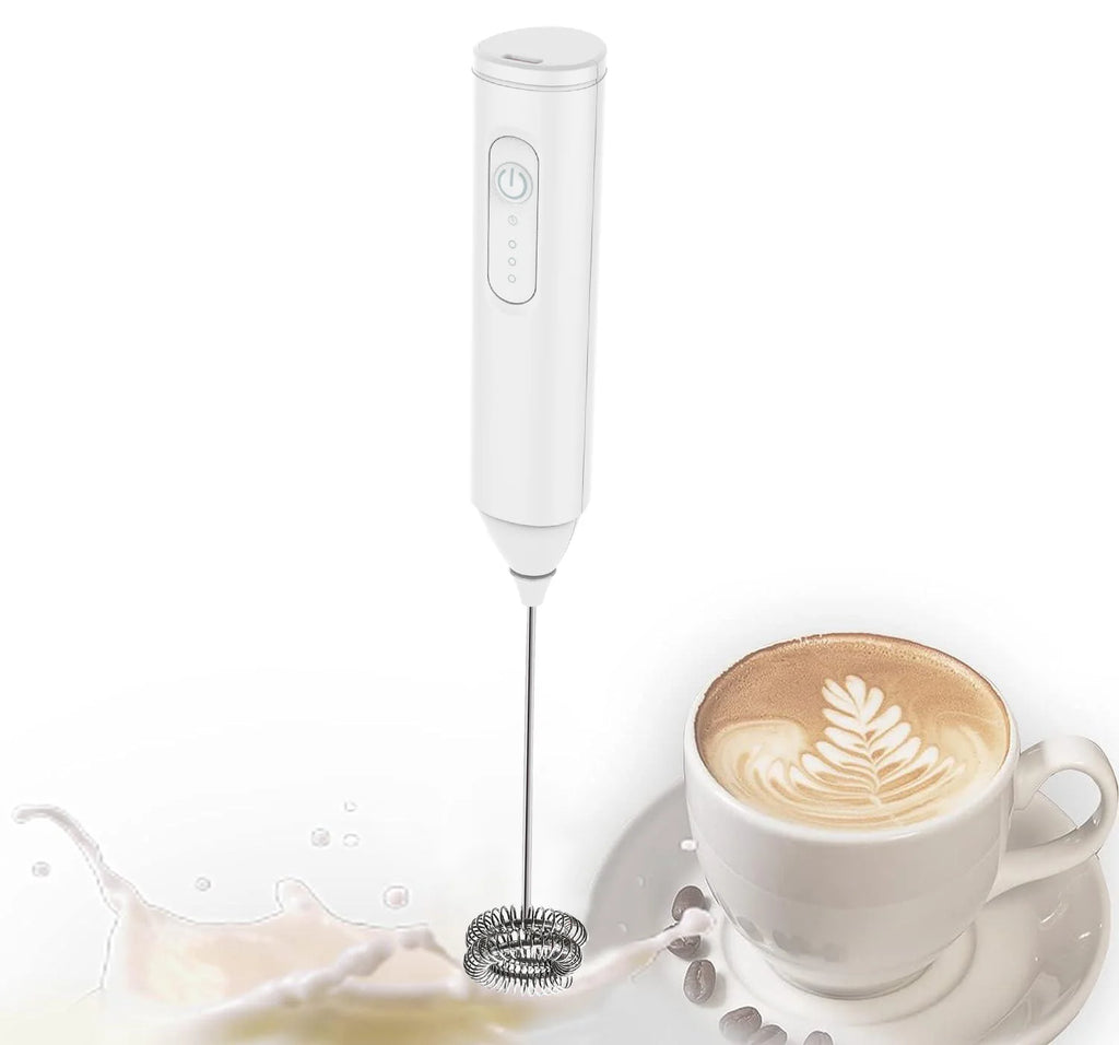 JIZHOU USB Rechargeable Milk Frother - Handheld Electric Frother with 3 Speeds, 11000 RPM, Mini Foam Maker for Coffee, Latte, Matcha & Eggs