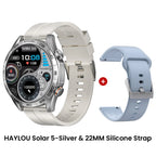HAYLOU Solar 5 Smart Watch with Bluetooth Calling - 1.58" AMOLED 60Hz Display, 40-Day Battery, 100+ Sports Modes, 24/7 Health Monitor, IP68 Waterproof