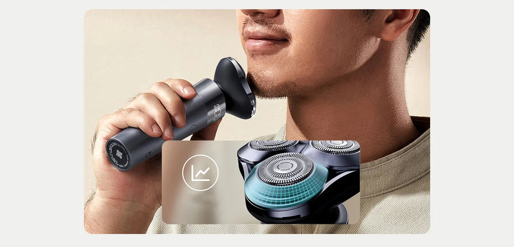 Xiaomi Mijia S302 Electric Shaver - 360° Floating Head, IPX7 Waterproof, 90min Shaving, Smart Digital Display, Wet & Dry Men's Beard Trimmer