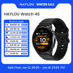 HAYLOU Watch 4S GPS Smartwatch - 1.43" AMOLED, 5-Satellite Positioning, Bluetooth Calling, 120+ Sports Modes, 18-Day Battery, Rotating Crown
