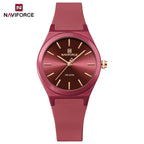 NAVIFORCE Women's Fashion Watch 2025 - Quartz Watch with Silicone Strap, Water Resistant, Simple Casual Ladies Wristwatch