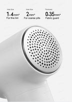 Xiaomi Mijia Lint Remover 2 - Electric Fabric Shaver with 6 Stainless Steel Blades, 180min USB-C Rechargeable, Strong Suction, Safe for Sweaters & Clothes