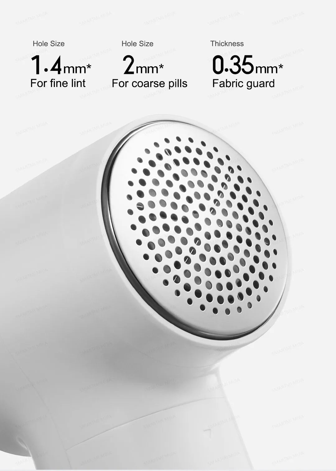Xiaomi Mijia Lint Remover 2 - Electric Fabric Shaver with 6 Stainless Steel Blades, 180min USB-C Rechargeable, Strong Suction, Safe for Sweaters & Clothes