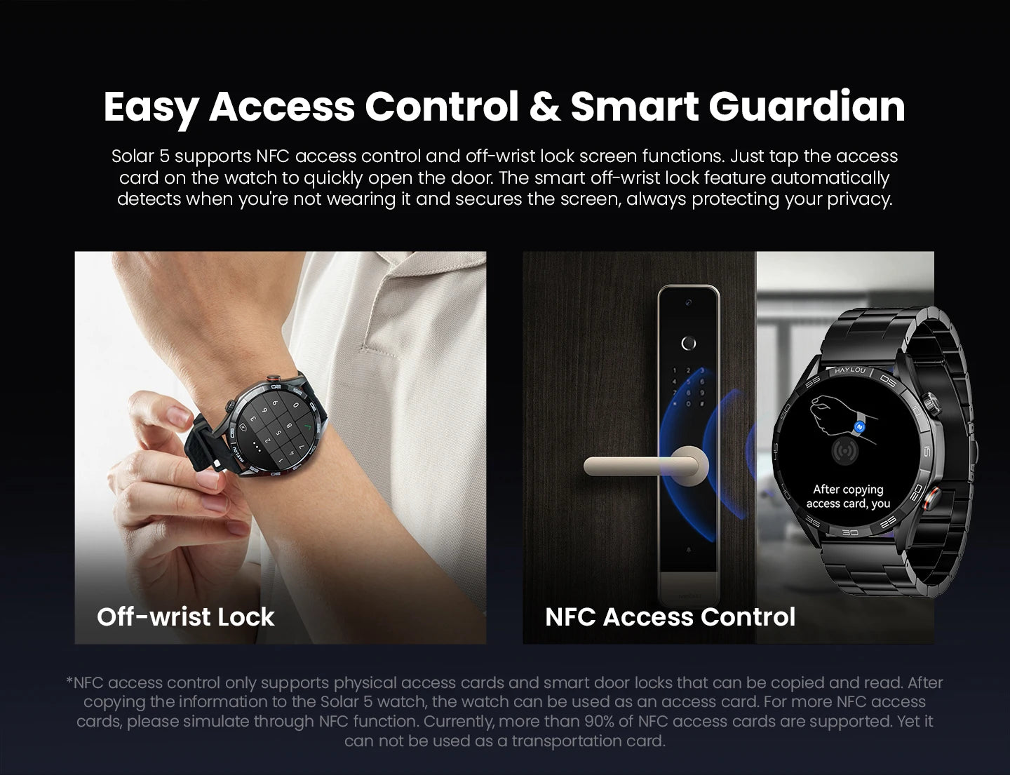 HAYLOU Solar 5 Smart Watch with Bluetooth Calling - 1.58" AMOLED 60Hz Display, 40-Day Battery, 100+ Sports Modes, 24/7 Health Monitor, IP68 Waterproof