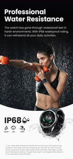 HAYLOU Solar Neo Smart Watch - Bluetooth Calling, 30-Day Battery, IP68 Waterproof, 127 Sports Modes, 24/7 Health Monitor, 1.53" HD Display